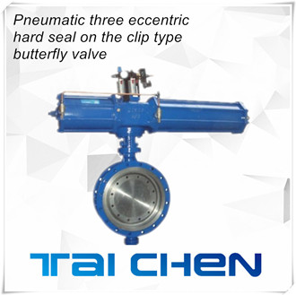 氣動(dòng)三偏心硬密封對(duì)夾式蝶閥圖片