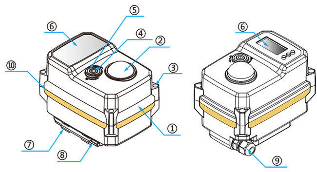 新款電動調節型執行器零件材質