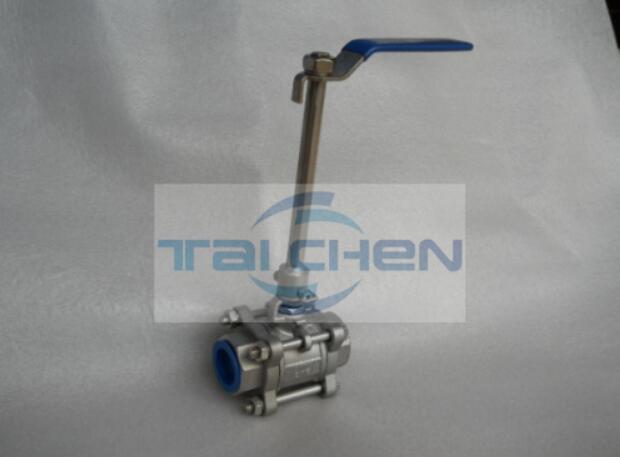 長頸不銹鋼球閥照片 長軸二片式內螺紋球閥實拍圖