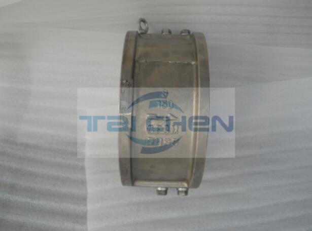 美標對夾雙瓣旋啟式止回閥圖例 304/316不銹鋼對夾蝶式止回閥實物圖